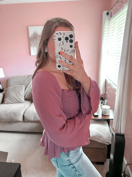 dreaming of you mauve top